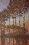 Claude Monet Poplars on the banks of the ept oil painting on canvas